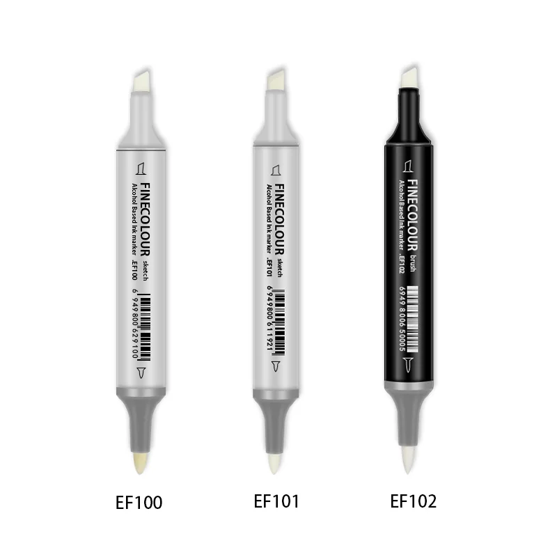 Двусторонний маркер Finecolour Art EF100/EF101/EF102 сменный большой скошенный наконечник
