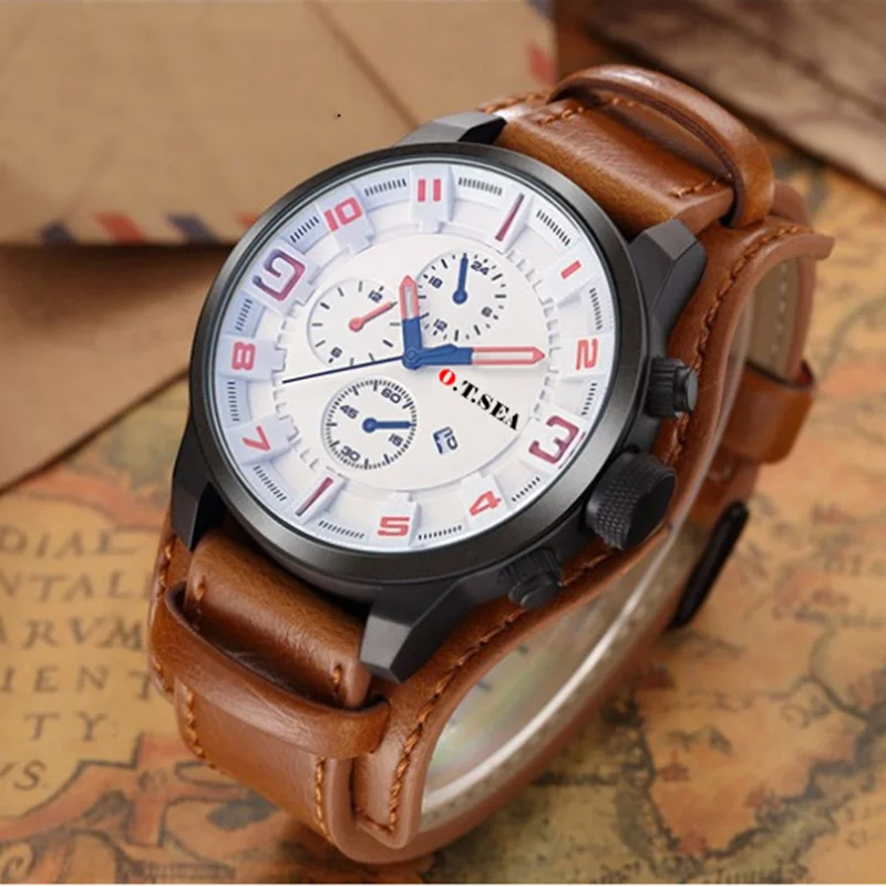 Часы наручные мужские кварцевые в стиле милитари модные брендовые Роскошные