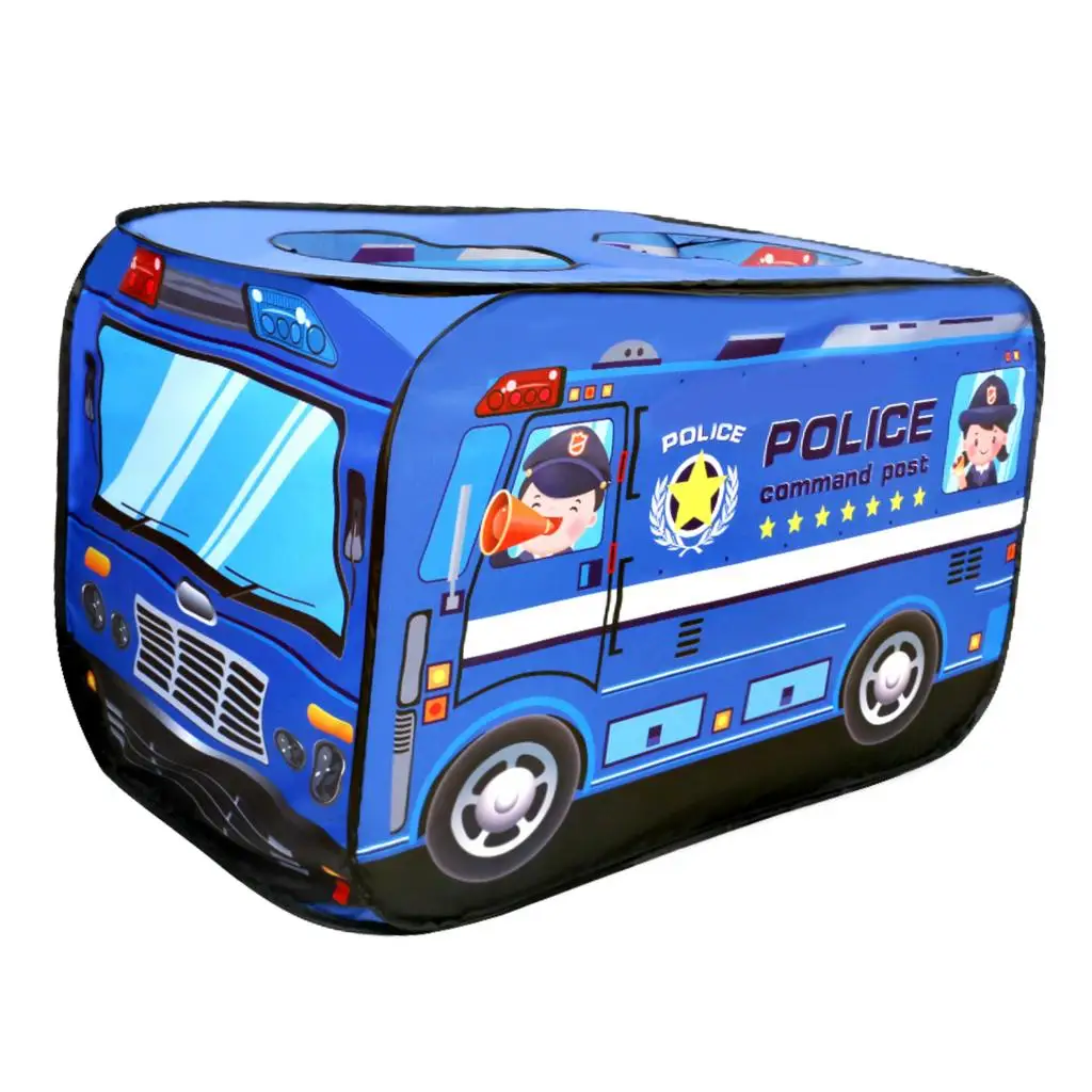 

Kids Children Tent Popup Play Tent Toy Outdoor Foldable Playhouse Fire Truck Police Car Game House Bus Tent Indoor Outdoor Game