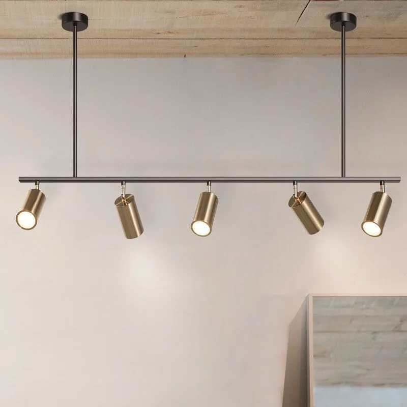 

Gold Lampshade Pendant Lights LED Hanging Spotlight Lamp GU10 Nordic Modern Design for dinning room metal suspension luminaire