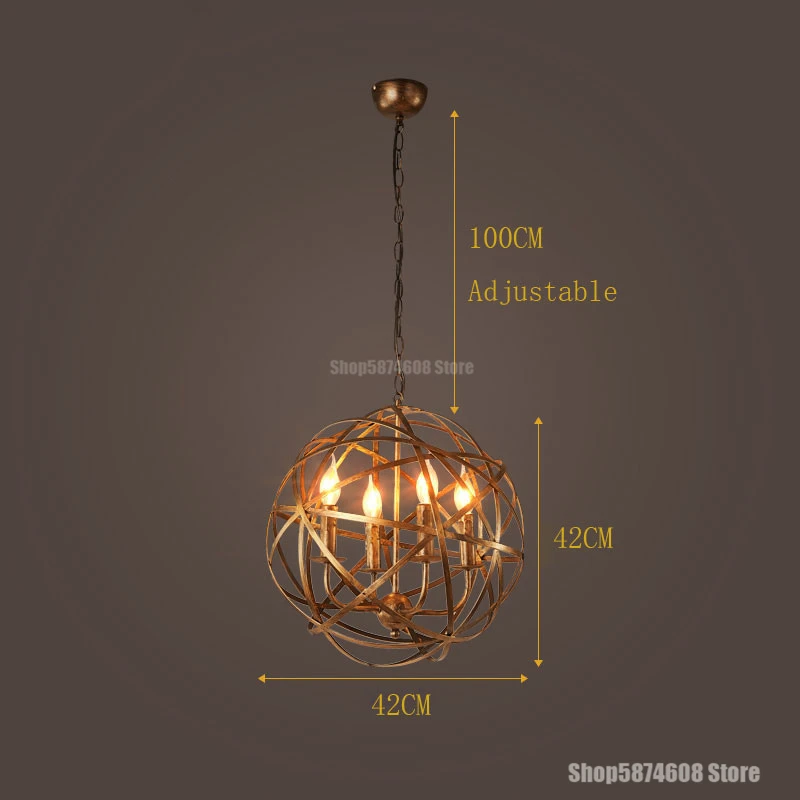 

Nordic Iron Vintage Pendant Lights Art Decor Bar Kitchen Hanging Lamps Bedroom Bedside Living Room Decoration LED Light Fixtures
