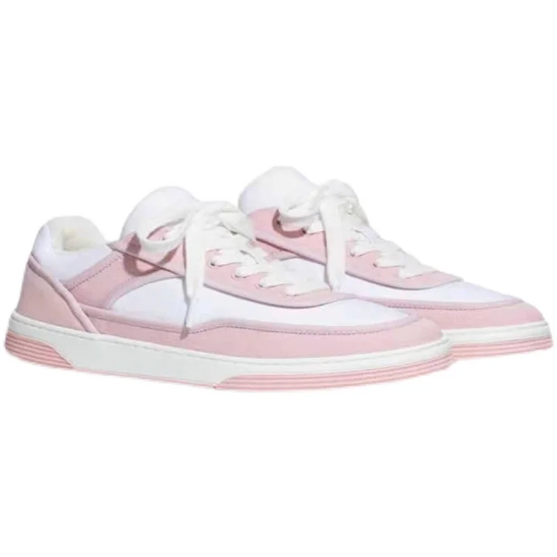 

2021 spring and summer new wild couple color matching increased casual lace thick-soled breathable board women's shoes