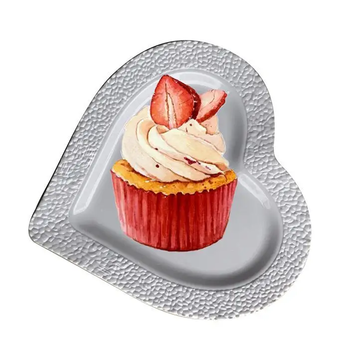 Heart Shaped Disposable Plates Party Wedding Pack of (3Pcs) Birthday White Camping Tableware | Дом и сад