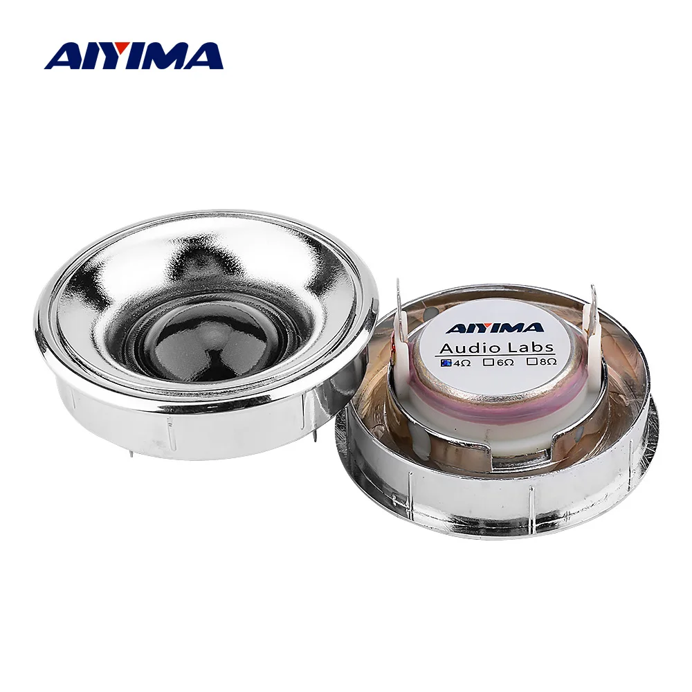 Миниатюрные динамики AIYIMA 2 шт. s 4 6 Ом 20 Вт неодимовая шелковая мембрана 25 ядер