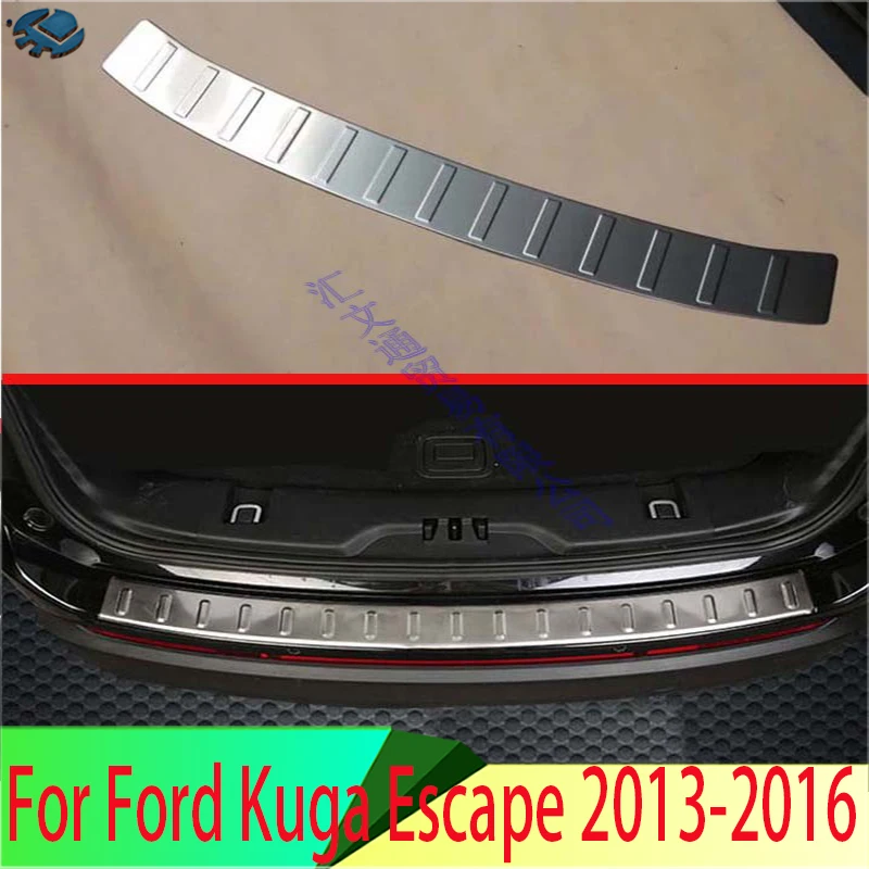 

For Ford Kuga Escape 2013-2016 Stainless Steel Rear Bumper Protection Window Sill Outside Trunks Decorative Plate Pedal