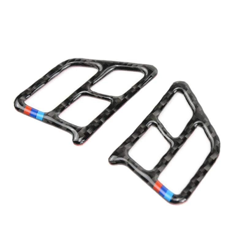 

Steering Wheel Button Cover Trim with 2X Front Bumper Lip Splitter for BMW E90 E91 3 Series 4Dr Sedan M-Tech 05-08