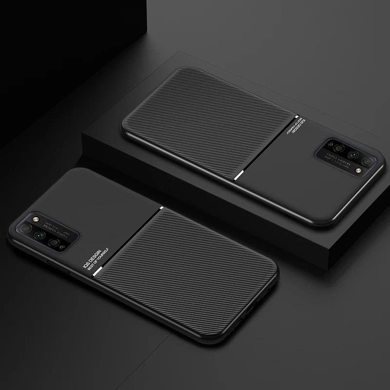Матовый кожаный автомобильный противоударный чехол для Huawei Honor 30 30S 20 20i 10i 9X 8X Play