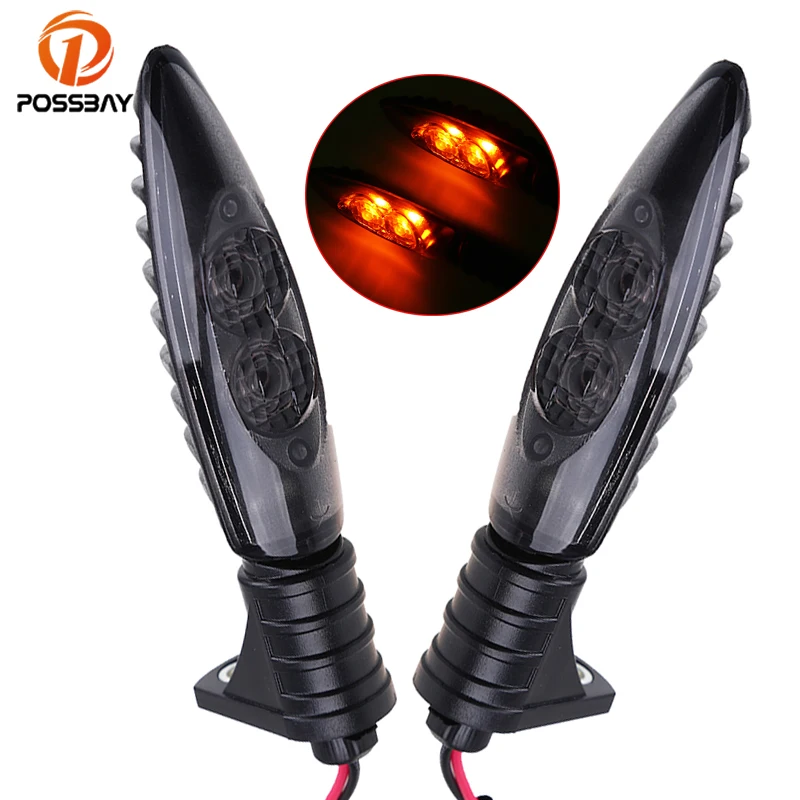 

POSSBAY Amber Front Motorcycle LED Turn Signal Indicator Light Flasher Lamp for BMW S1000RR R1200GS F800GS Luces Motocicleta