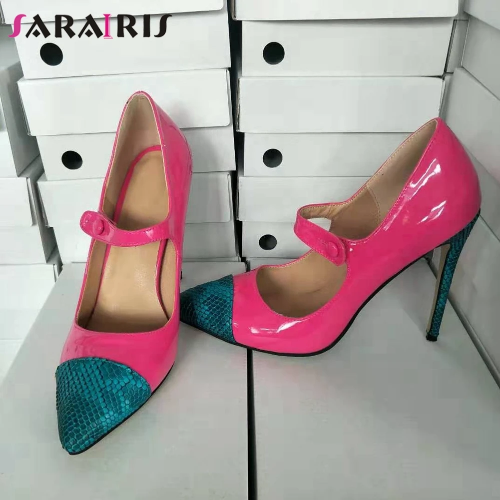 

SARAIRIS Office Lady Wholesale Pumps Dress Party Mixed Color Sexy Spring Pumps Women Slip On High Heels Shoes Woman