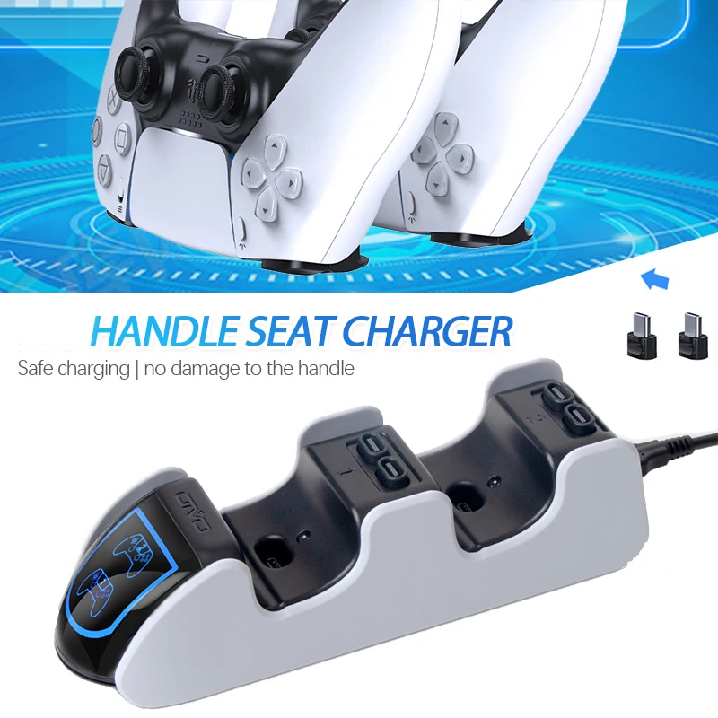 

Dual Fast Charger for PS5 Wireless Controller USB Type-C Charging Cradle Dock Station for Sony PlayStation5 Joystick Gamepad New