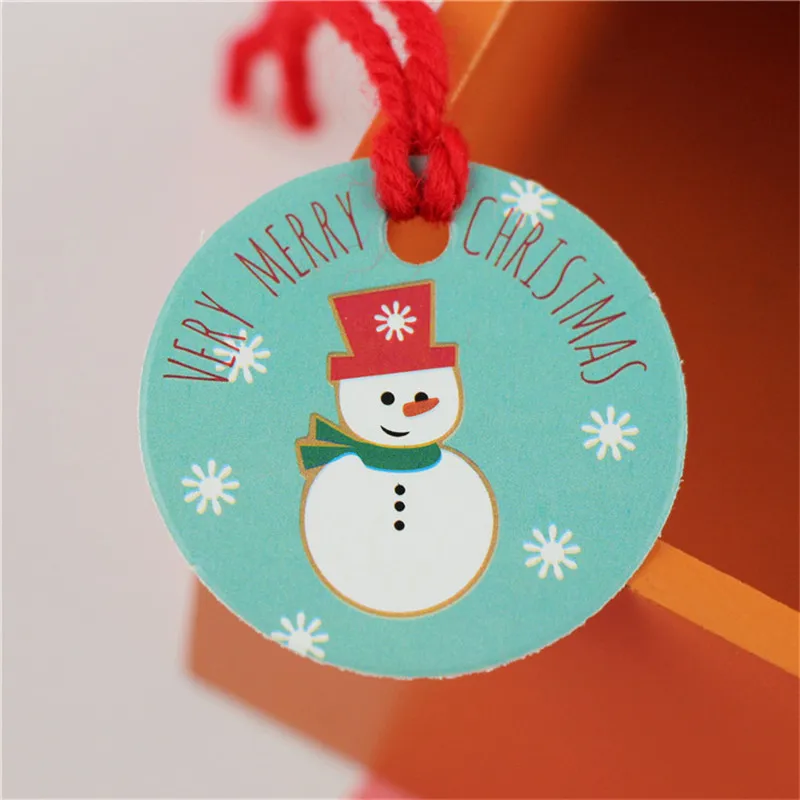 50 шт. Рождественский орнамент кулон 5 стилей выпечки Упаковка Лифт бирка открытка