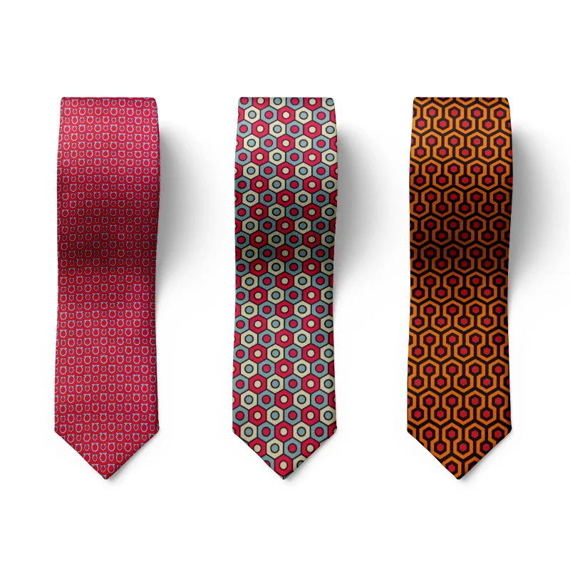 

Hexagon Geometric Pattern Men's Tie Fashion Honeycomb Mesh Color Men Tie Accessories Funny Casual Suit Wedding Party Male Tie