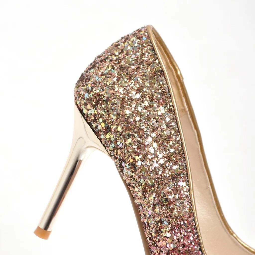 Женские туфли лодочки QUTAA из искусственной кожи на тонком высоком каблуке и