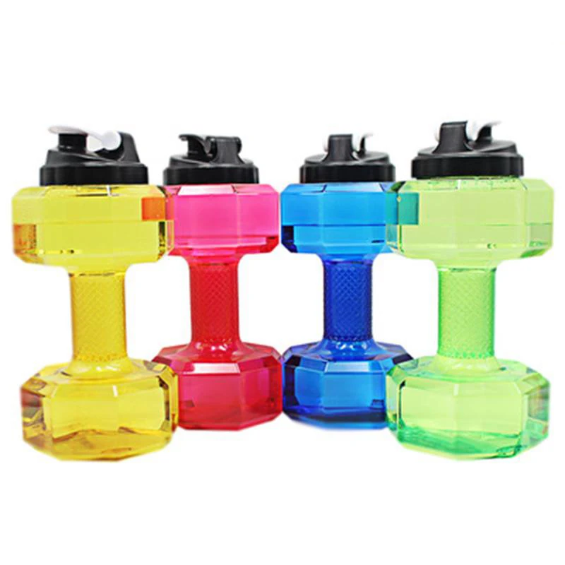 

2.2 L Natural Hiking Dumbbell Gym Sport Bottle Portable Water Bottle Men's Plastic Large Water Cup Fitness Cup Dumbbell