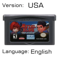 Metal Slug USA 32 бит видеоигры картридж Консоли Карты для nintendo GBA Металл Slug английская языковая версия - Цвет: Metal Slug USA