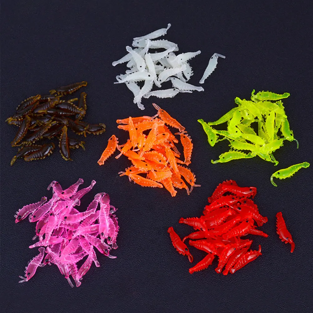 Новый дизайн 100 шт. мягкий силиконовый креветки рыболовные приманки 2 8 см