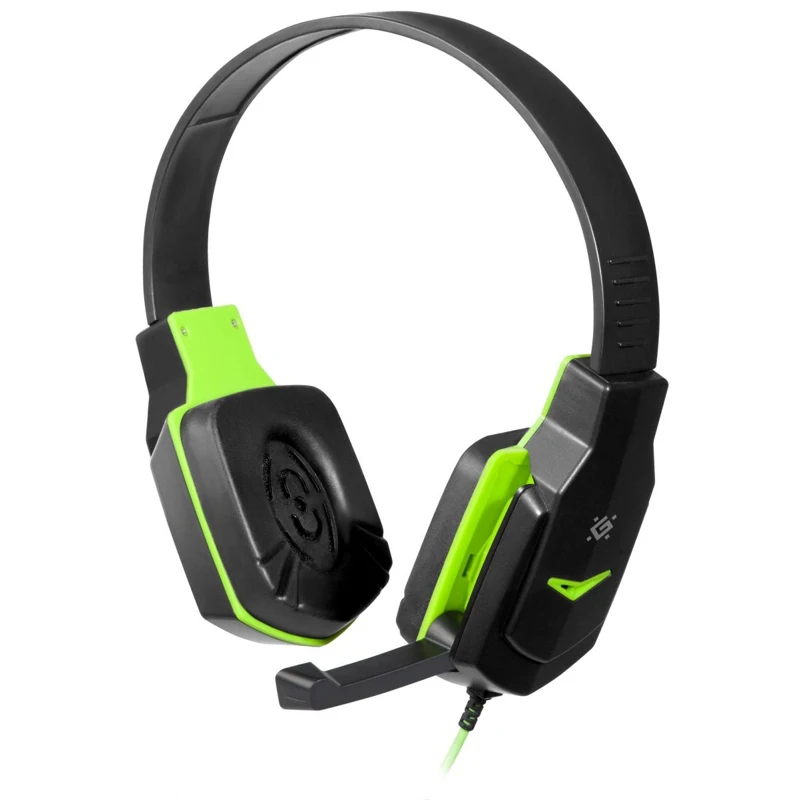 Гарнитура Defender Warhead G 320 black/green проводная 20 20000 Гц 32 Ом 94 дБ 16000 48 2x mini jack 40 мм|Наушники