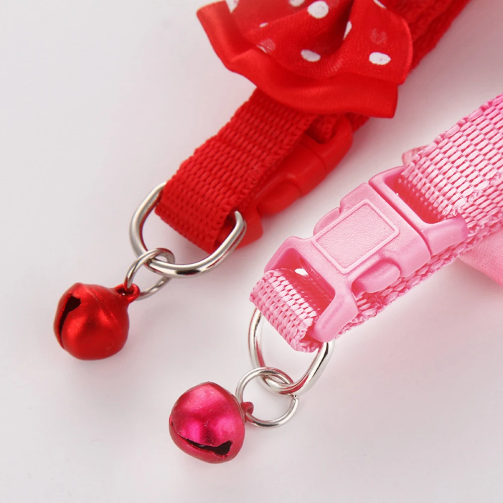 Милый легко носить ошейник для кошек и собак с колокольчиком Регулируемая пряжка