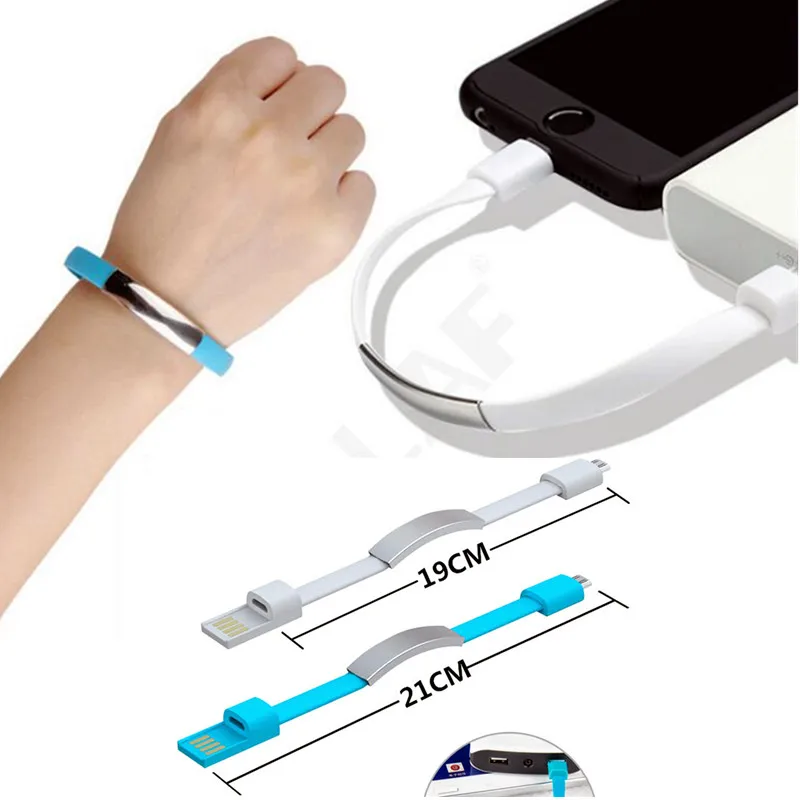 bracelet micro usb type c cable wristband usb c data charging cable for iphone xs x 8 7 samsung xiaomi android usb phone charger free global shipping