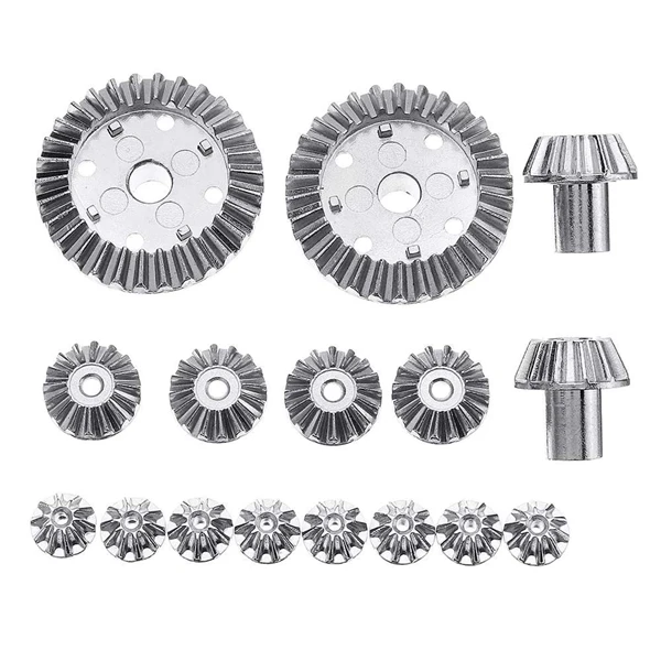 

16 шт. обновленная металлическая Шестерня для Wltoys 144001 12428 12423 Запчасти для радиоуправляемых автомобилей