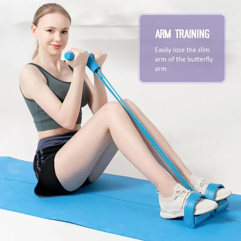 

2021 New Multi-Function Tension Rope Fitness Pedal Exerciser Rope Pull Bands Pull Rope Assisted Sports Fitness Yoga Equipment