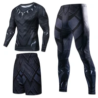 men sportswear superhero compression sport suits quick dry clothes sports joggers training gym fitness tracksuits running set