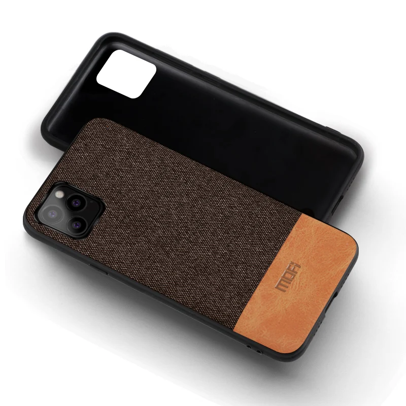 Чехол для iPhone 11 Pro Max, чехол для телефона iPhone 11, Max Cloth, темно-синий, для iPhone 11 Pro max 5,8 6,1 6,5, чехол - Цвет: Coffee with brown