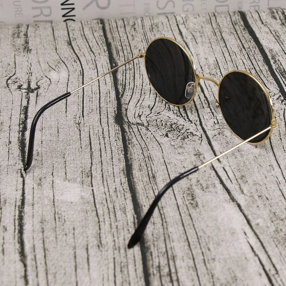 Круглые зеркальные солнцезащитные очки в стиле ретро для занятий спортом на