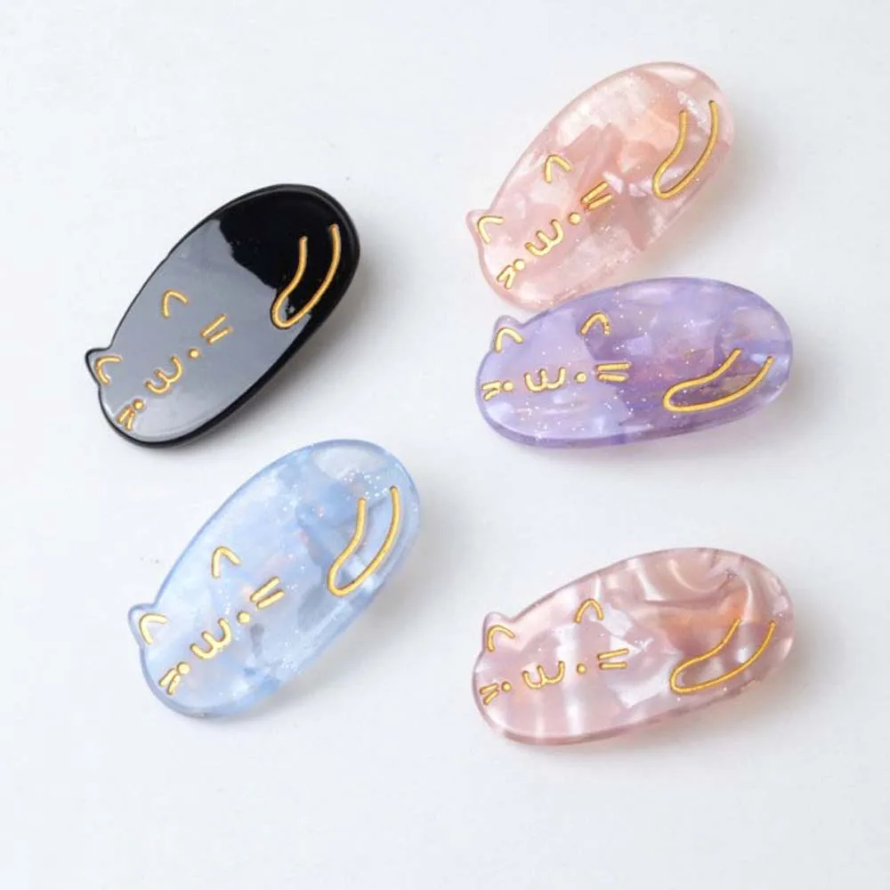 Модная женская заколка для волос с милым котом акриловая маленьких девочек