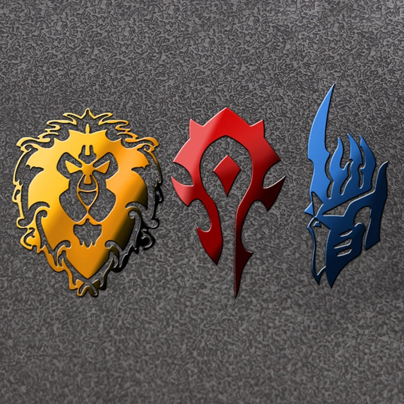 Металлическая наклейка World of Warcraft s реквизит для косплея стикер ноутбука