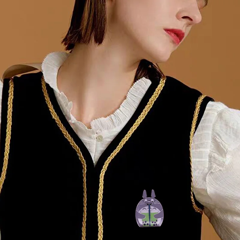 Эмалированная заколка Тоторо маття Boba Миядзаки Хаяо значок из анимационного