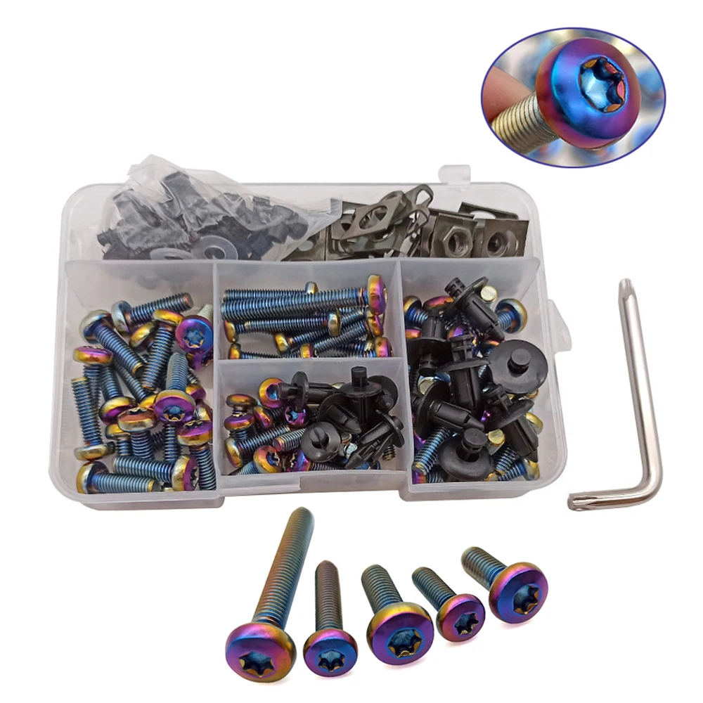 Комплект алюминиевых болтов с обтекателем M5 M6 для мотоцикла внутреннее