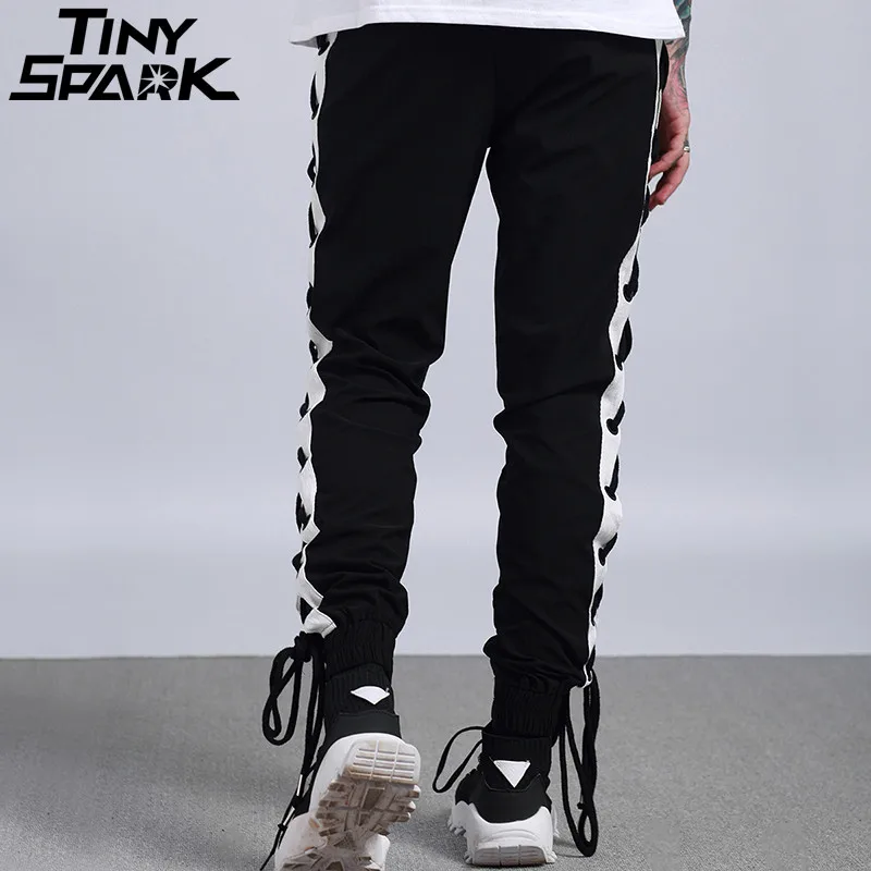Брюки в стиле Харадзюку 2019 спортивные штаны для бега уличная одежда с лентами
