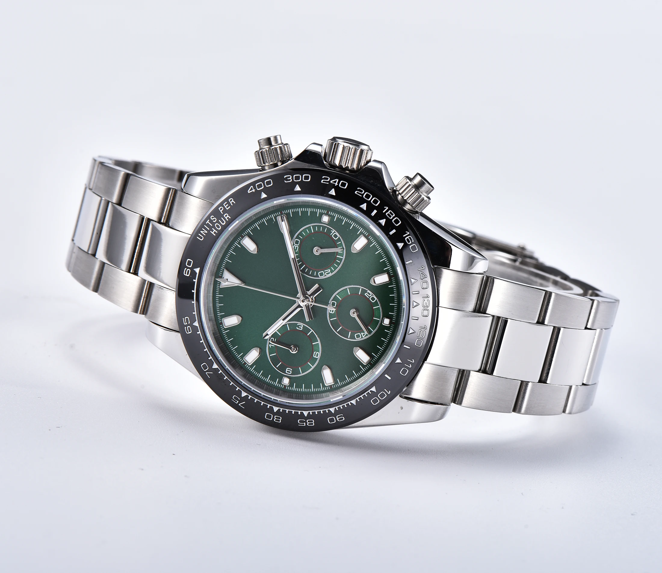 Часы Японский хронограф часы VK63 кварцевый механизм 39 мм стерильный циферблат