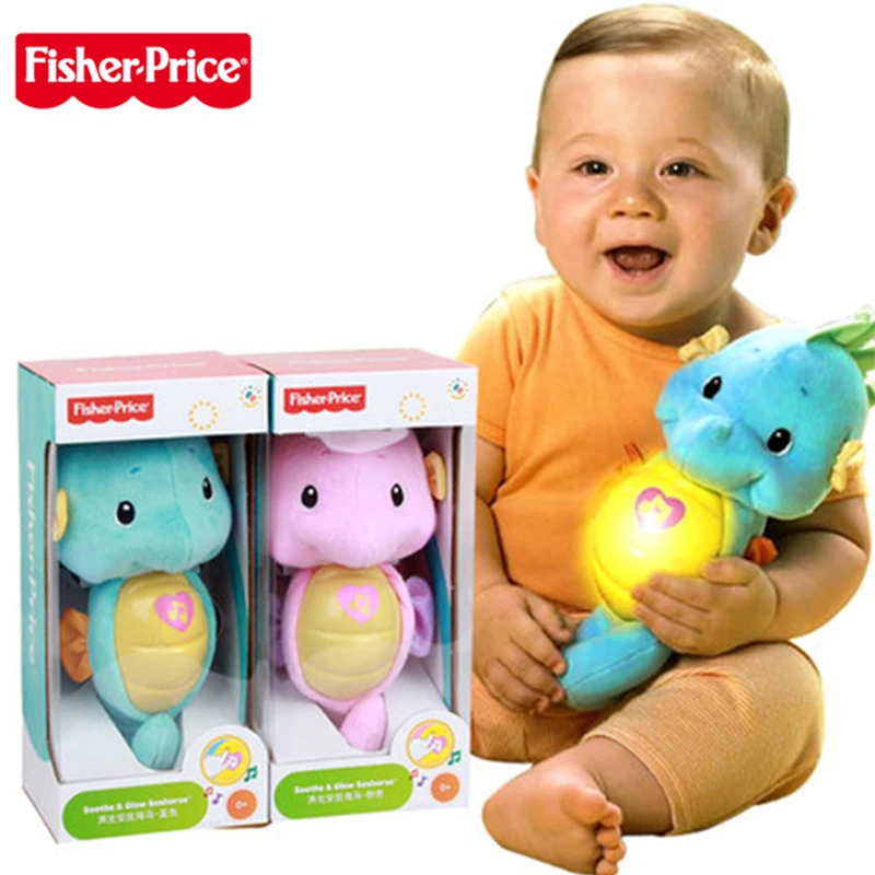 

Original Fisher Price Baby Musical babyToys 0-12months Seahorse Appease educational toys Hippocampus Plush peluche Doll