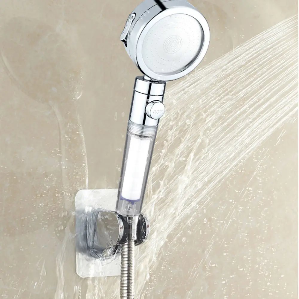 Регулируемый хромированный держатель для душевой лейки самоклеящийся кронштейн