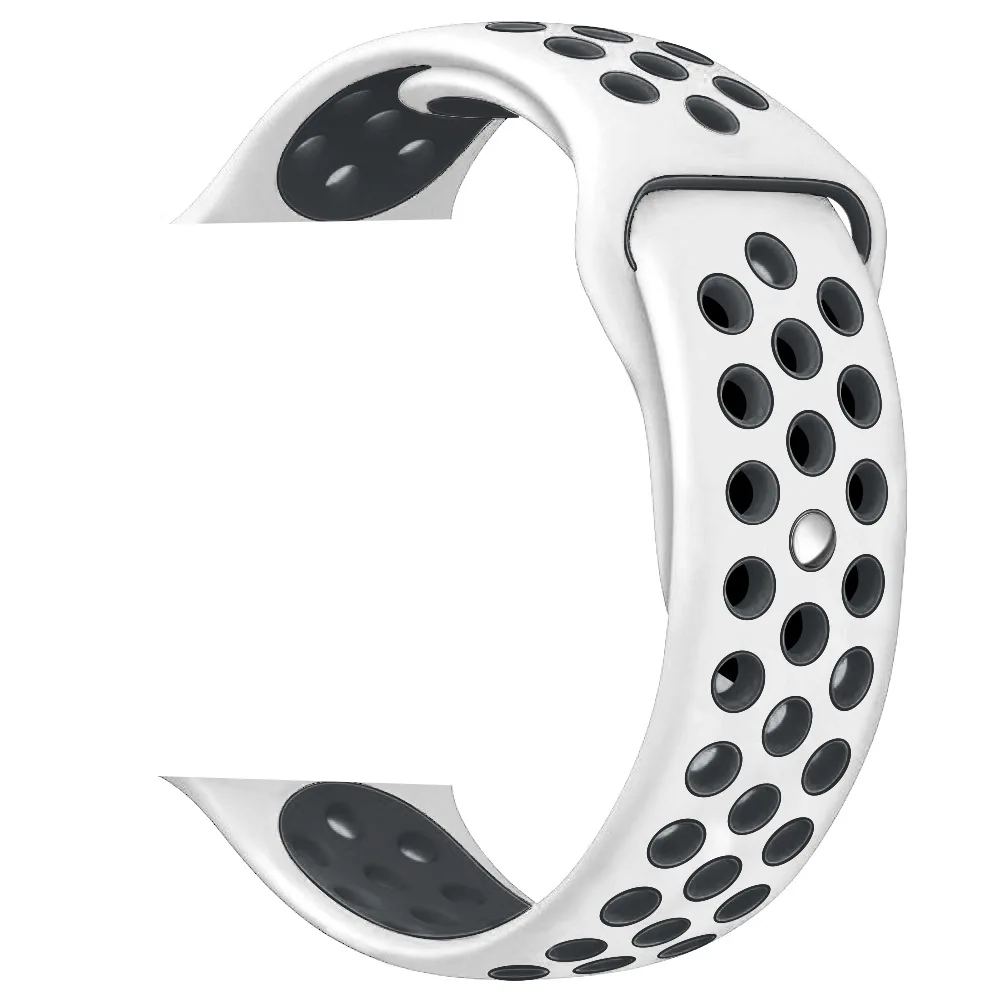 Band for Apple Watch 5 4 3 2 1 42MM 38MM soft Breathable strap Silicone Sports bands for Nike+ Iwatch series 5 4 3 40mm 44mm