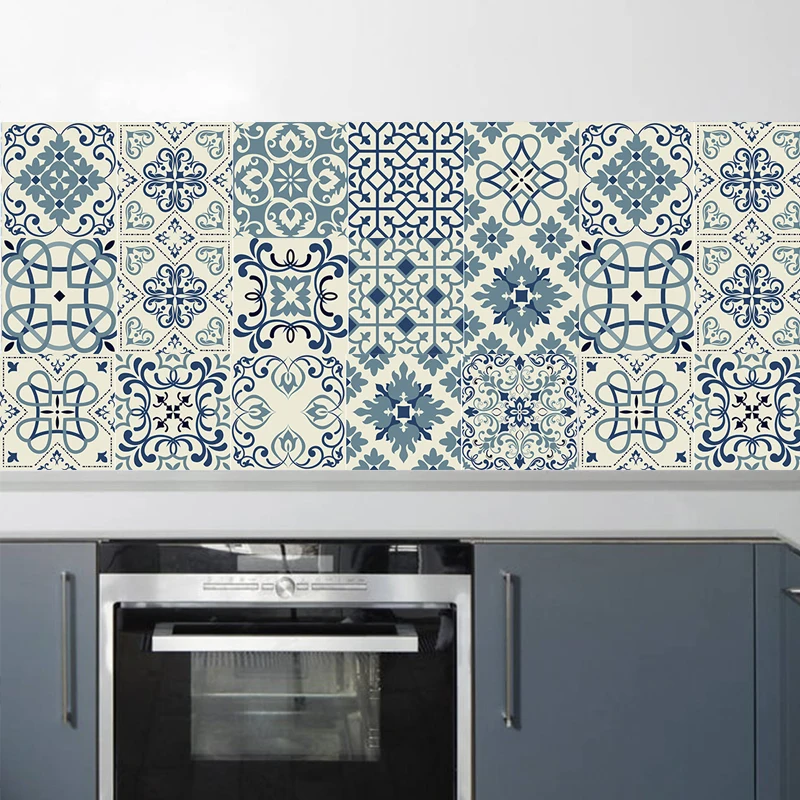 Наклейки на плитку в европейском стиле ретро ПВХ водонепроницаемые настенные