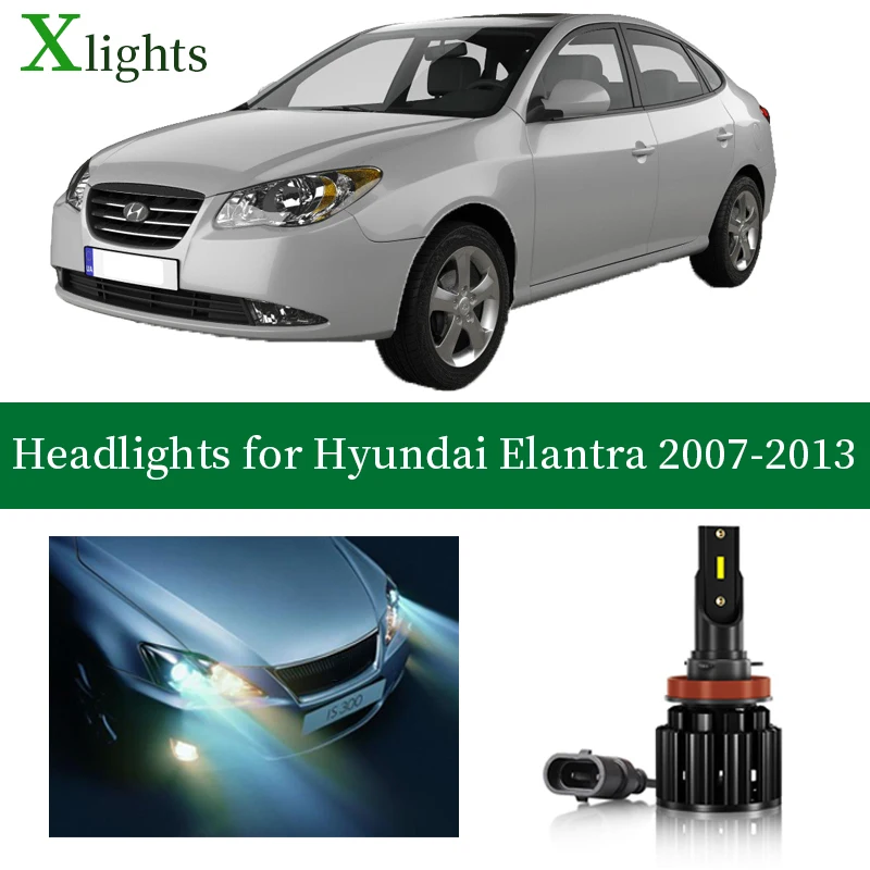 Xlights для Hyundai Elantra 2007 2008 2009 2010 2011 2012 2013 светодиодные лампы ближнего света фары Canbus