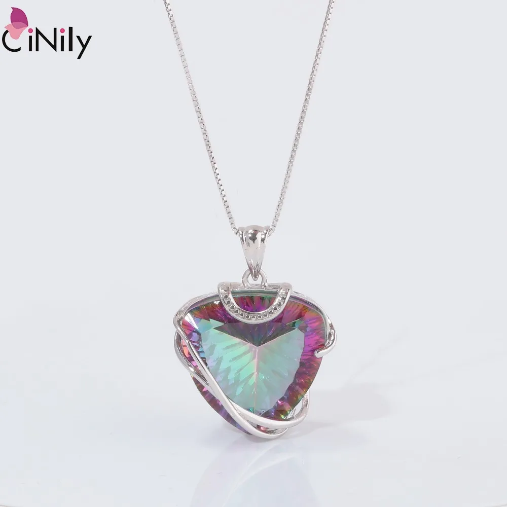 Женские Подвески в форме сердца CiNily Mystic Topazs вечерние подвески из стерлингового