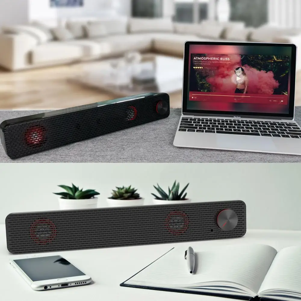 Smalody высокомощный USB аудио двойные колонки компьютерные колонки многофункциональные HIFI стерео домашний кинотеатр звуковой сабвуфер