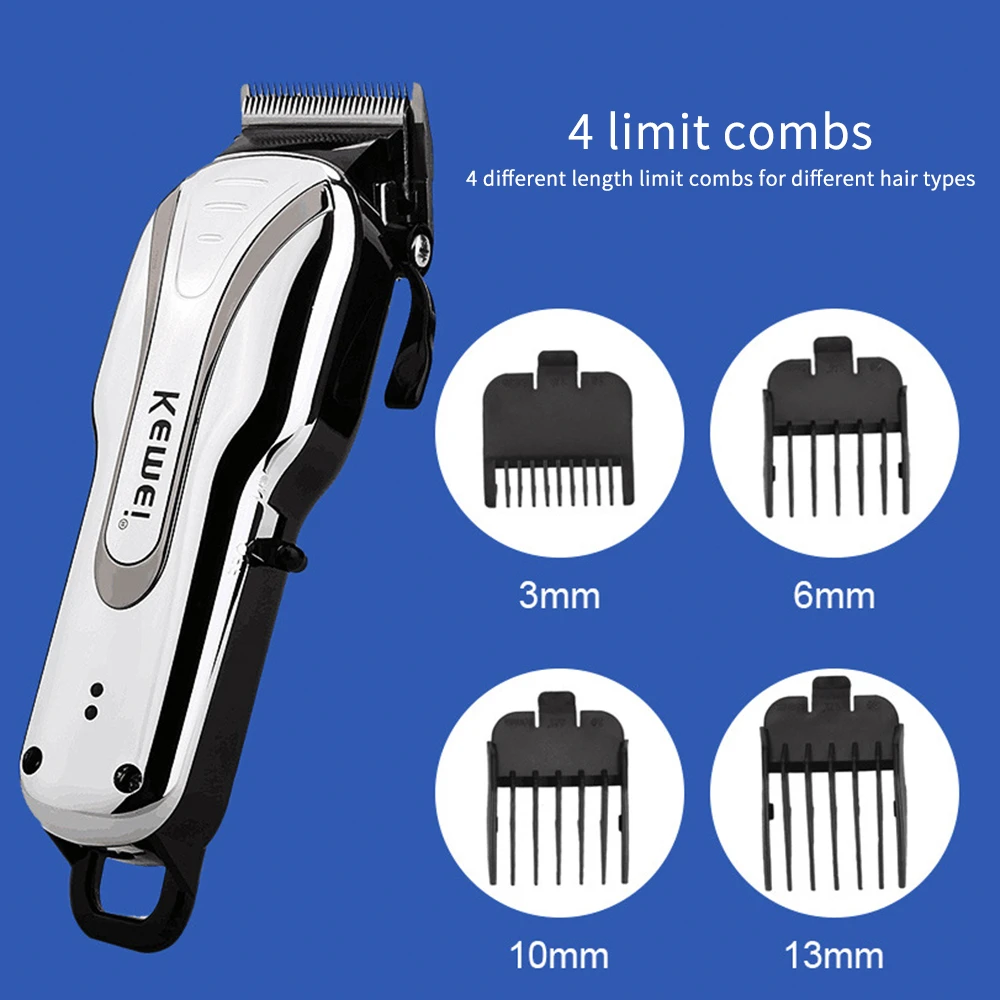 KEMEI мощный электрический триммер для волос перезаряжаемая машинка стрижки с