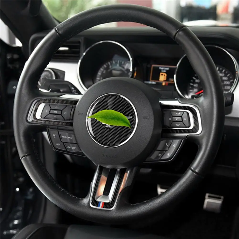 

50%HOT 12Pcs/Set Carbon Fiber Door Panel Stickers Cover Car Trim for Ford Mustang 15-20 Right Drive