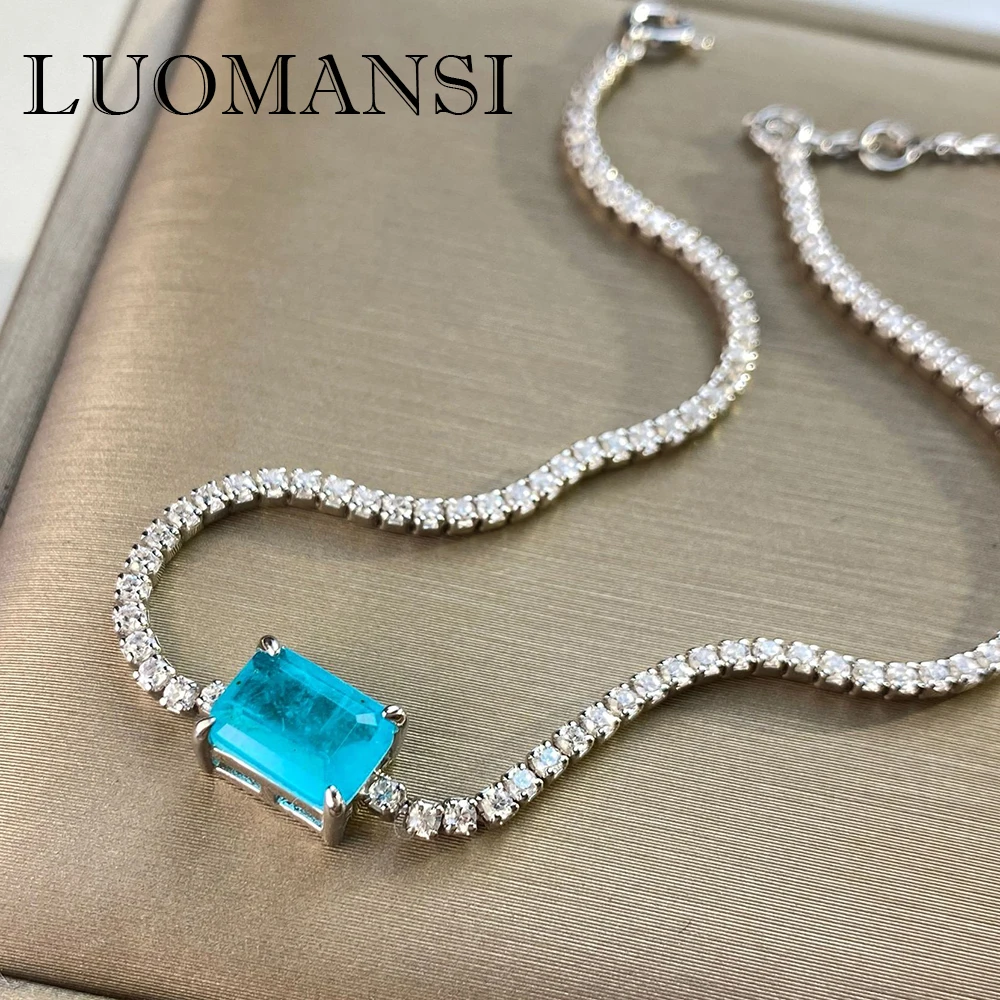 

Женский серебряный браслет с турмалином/изумрудом, 100%