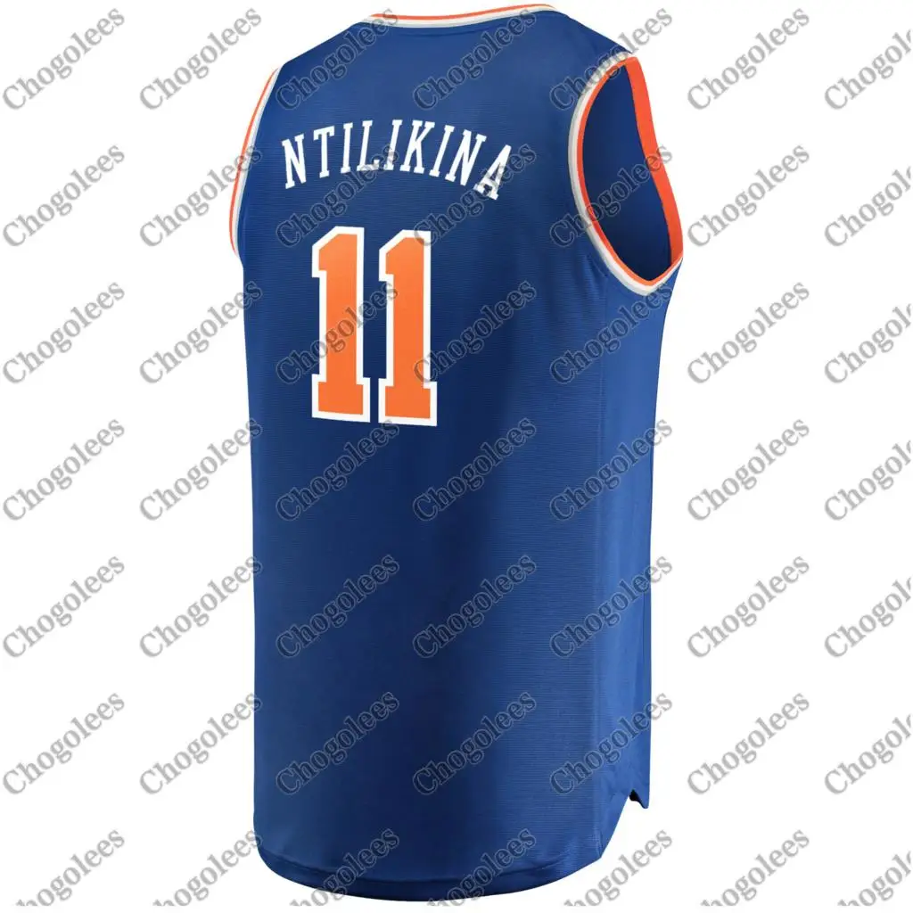

Men Basketball Jersey Frank Ntilikina New York Branded Fast Break Jersey Royal Icon Edition