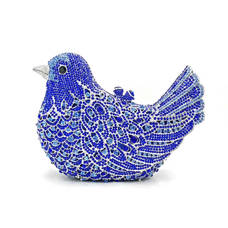 Color 19 blue Для женщин Вечеринка сумка разноцветные блёстки Роскошная обувь с украшением в виде кристаллов Свадебный клатч кошелек для свадьбы, вечеринки Сумки из натуральной кожи «птицы» сумочки со стразами - Цвет: Color 19 blue