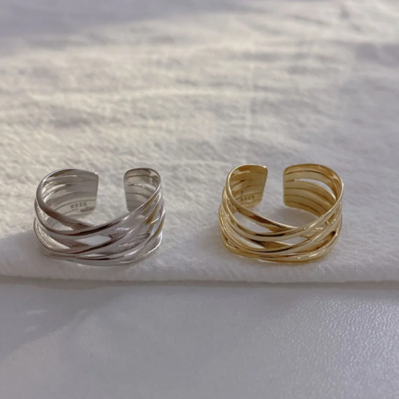 

Bohemian Multi-layer Wire Winding Vintage Geometric Irregular Rings for Women Wedding Adjustable Antique Statement Rings Anillos