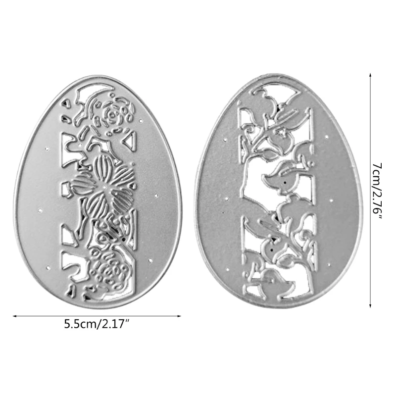 

2pcs/set Hollow Flower Eggs Metal Cutting Dies Stencil Scrapbooking DIY Album