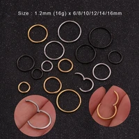 stainless steel piercing earrings daith ring hinged clicker tragus cartilage nose septum helix ear clips body piercing jewelry