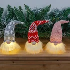 Рождественские украшения, маленькая ночная лампа, лес, старик светильник кой, карликовая кукла без лица, подвесные светящиеся подвесные украшения